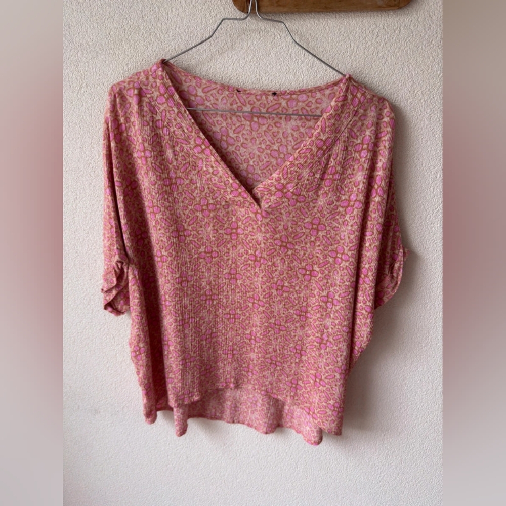 Pink Patterned Women's Top